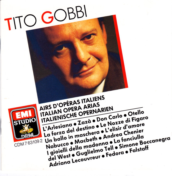 Produit Tito Gobbi: Italian Opera Arias - Cd