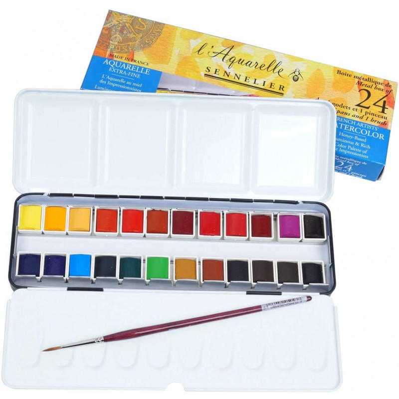 Produit Sennelier Boite Metallique L'aquarelle Au Miel  - Aquarelle