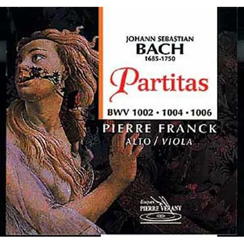 Produit Partitas Vour Violon Seul A L'alto Nos. 1 À 3 Franck, Alto  - Johann Sebastian Bach / CD
