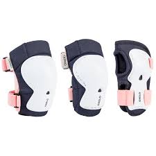 Produit OXELO Set 3x2 protections roller trottinette skate enfant PLAY Bridal Pink