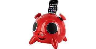 Produit Amethyst iPig iPod Speaker Dock- Red