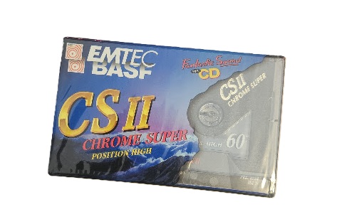 Produit Cassette Audio Vierge EMTEC BASF CS II Chrome Super 60 Min
