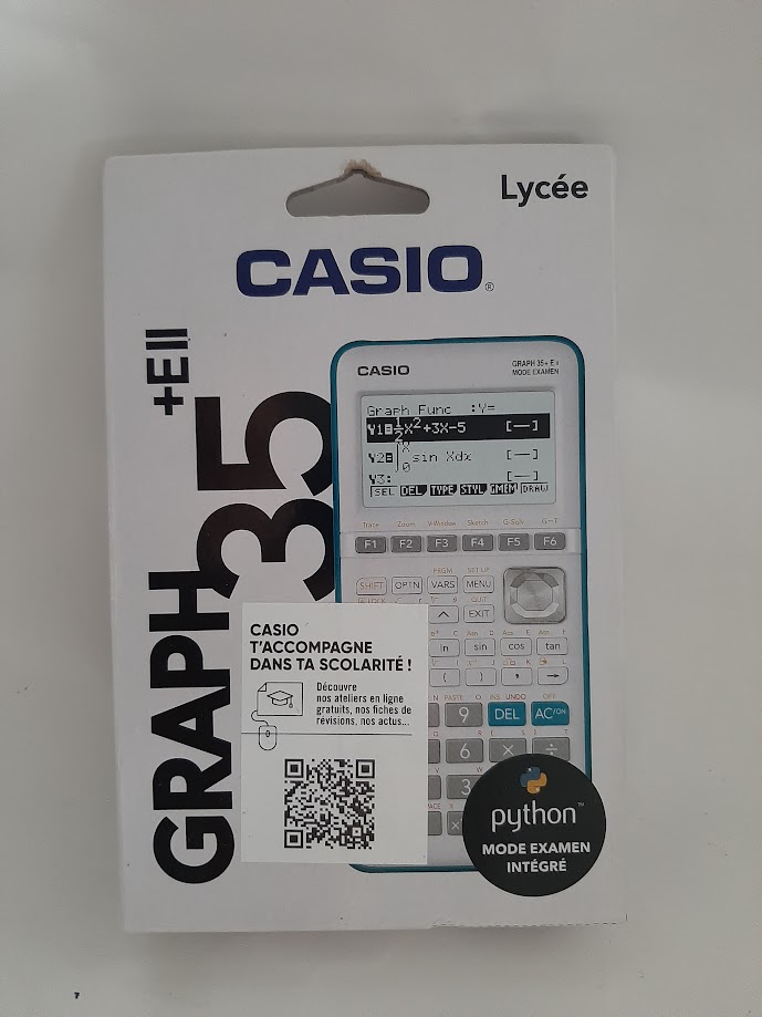 Produit Casio Graph 35+E II Calculatrice Graphique Lycée Python